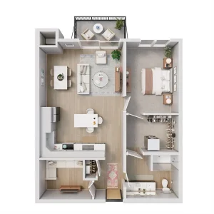 1 bedroom floorplan