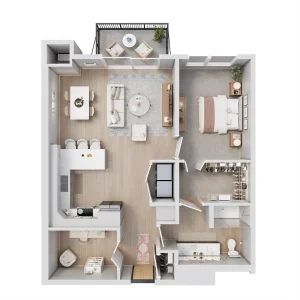 1 bedroom floorplan