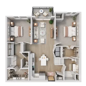 2 bedroom floorplan
