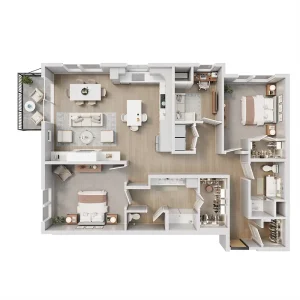 2 bedroom floorplan