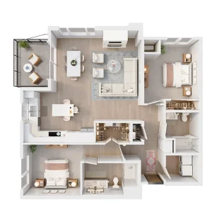 2 bedroom floorplan